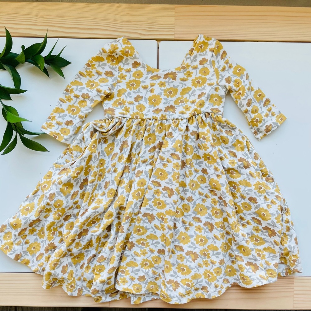Remie Girl 3/4 sleeve pocket twirl dress